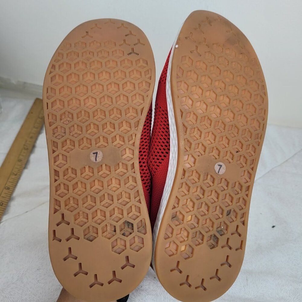 Urban Sport by J/Slide red mesh knit sport sneakers with white soles Ophelia  7 - Picture 4 of 10